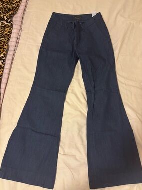 Banana Republic Navy Flared Trousers